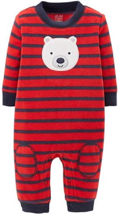 carter's bear fleece jumpsuit