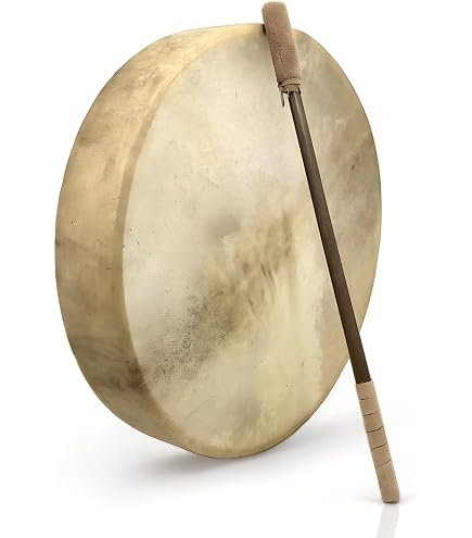 Bodhran Irlandais Trinity College TB-2 – 45,7 Cm, Peau De Chèvre Naturelle, Bord Vert Foncé – Tambour Traditionnel