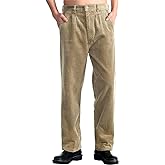 IDEALSANXUN Mens Corduroy Pants Casual Straight Leg Pleated Dress Pants