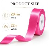XEANCO Satin Ribbon 20MM Pink 20m Gift Wrapping Decorations Wedding Car view 2