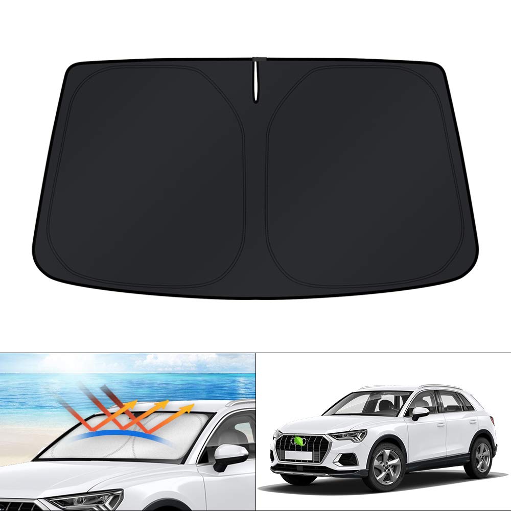 Photo 1 of KUST Windshield Sun Shade for 2019-2025 2026 Audi Q3 Accessories Custom Fit Sunshade Window Shade Sun Visor Protector Foldable Blocks UV Rays Keep Your Car Cooler