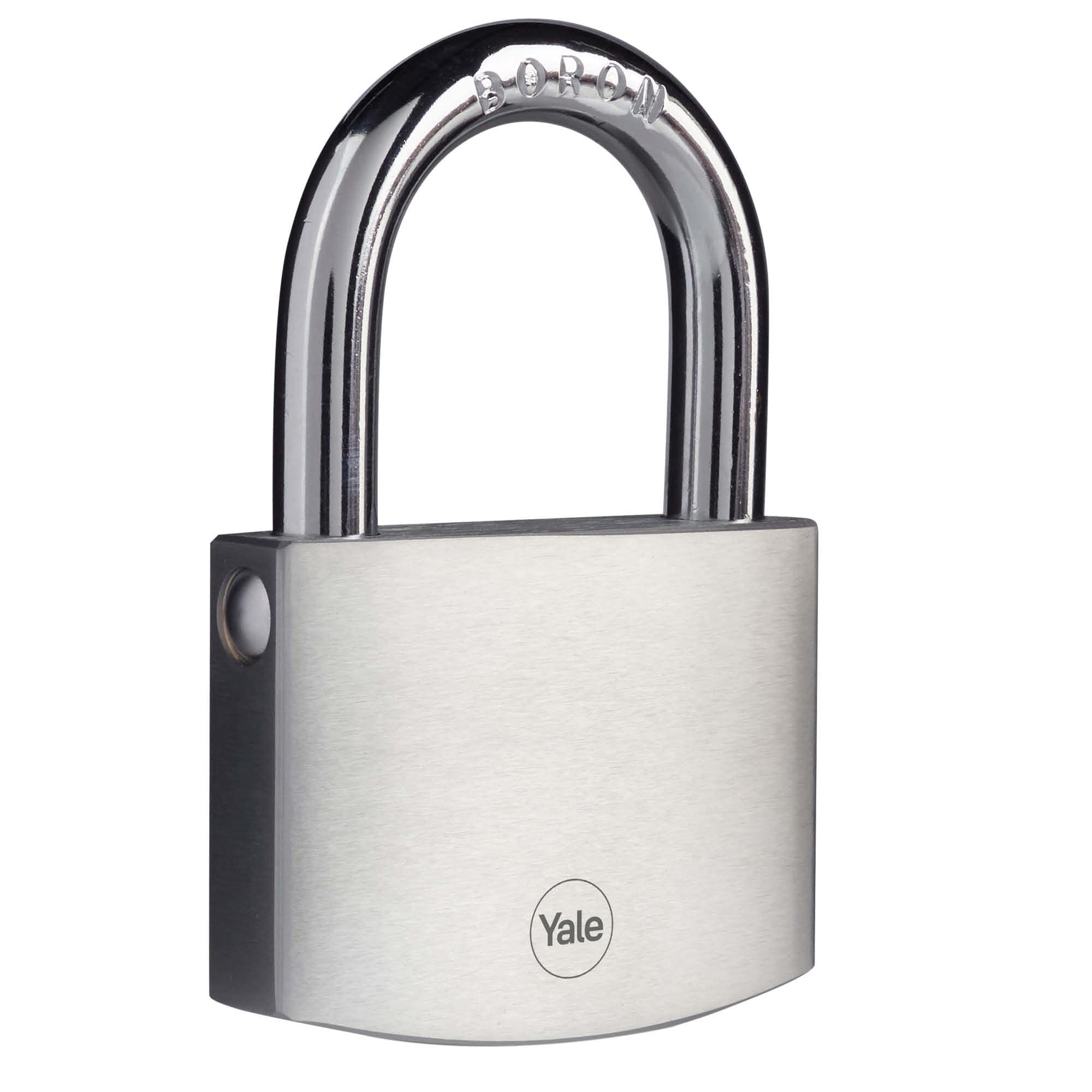 Brass Padlock with Chrome Finish Short Arch 70mm Yale