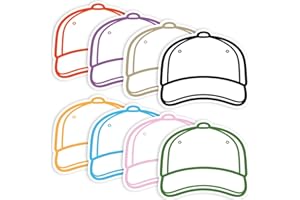 PRESSINART 8Pcs Truck Hat Template Palette 8.3 x 7.1 Inch Cap Board Colorful Baseball Cap Templates PVC Create Truck Hats Des
