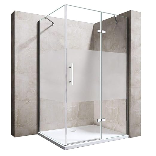 Durovin Bathrooms L Shape Rectangular Frameless Shower Enclosure