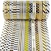 Crafty Rabbit Skinny Washi Tape - Set of 14 Rolls - 459 Feet Total - Silver and Gold