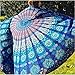 Popular Handicrafts Round Tapestry Wall Hanging Ombre Hippie Mandala Bohemian Hippy Intricate Indian Tapestries Tablecloth 70 Inches,(178cm) Navy Blue