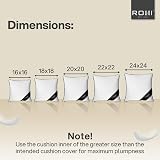 Rohi Pack of 2 Hypoallergenic Duck Feather Cushion Inserts 55cm x 55cm view 5