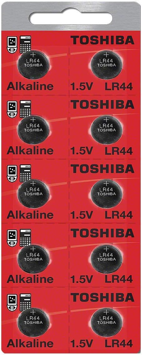 Toshiba LR44 AG13 Alkaline 1.5 Volt Batteries 10 Count, metal - Image 3