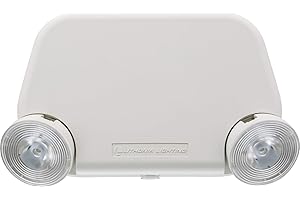 Lithonia Lighting Basics Low Profile Emergency Light, LED Emergency Lights for Business, Ceiling or Wall mount, White Thermoplastic, 120/277V Dual Voltage (EU2L M12)