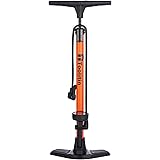 TOOLITIN Floor Bicycle Pump with Gauge,160 Psi High Pressure,Bike Pump Compatible with Presta and Schrader Valve,Bike Tire Pu