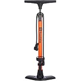 TOOLITIN Floor Bike Pump with Gauge,High Pressure,Bicycle Pump Compatible with Presta and Schrader Valve,Bike Tire Pump for Road Bike,MTB,Hybrid,Balls