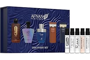 Afnan For Men's Discovery Kit, 5-Piece Miniature Perfume Set - 2ml x 5 Vials
