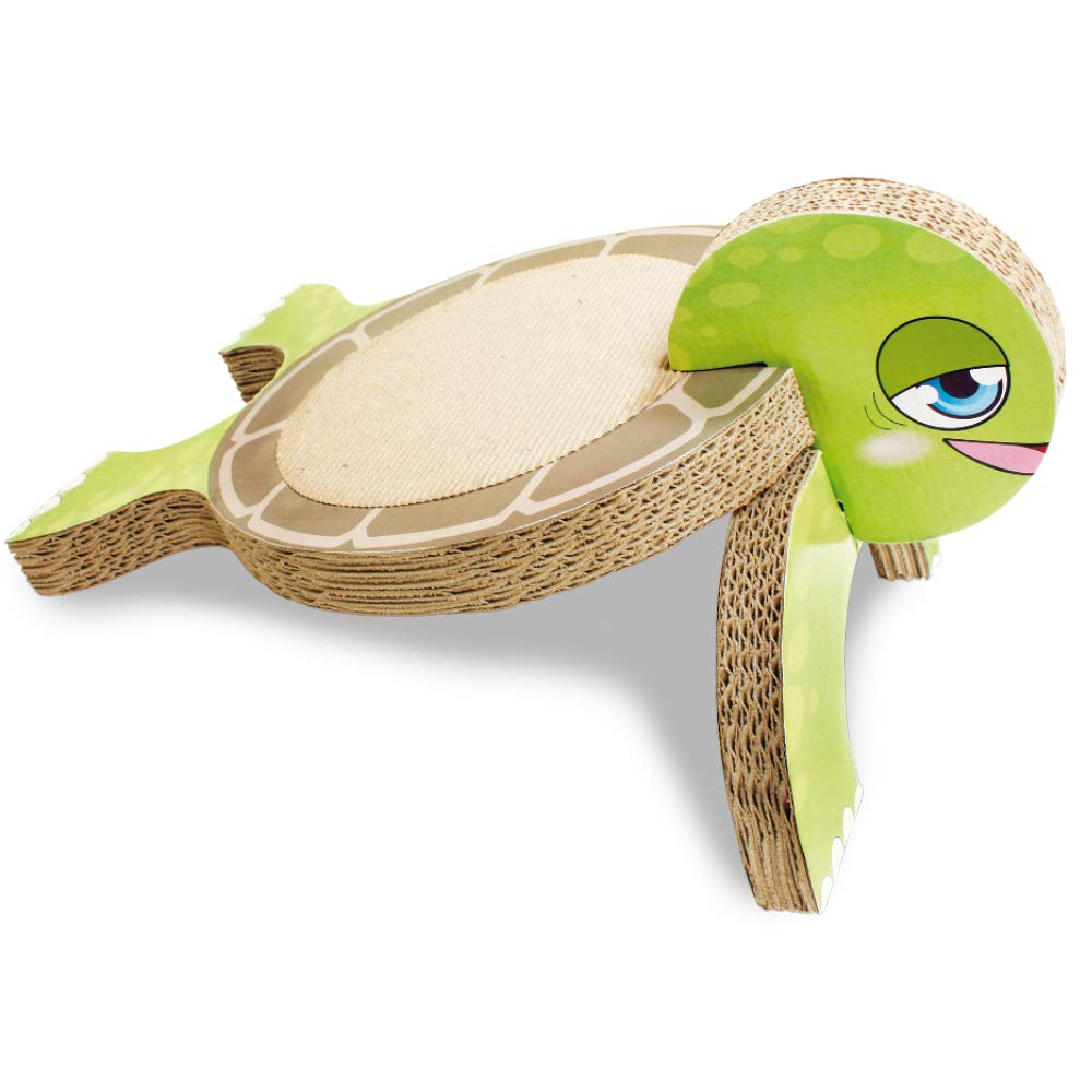 croci Turtle Olivia Cardboard Cat Scratcher, 26 x 36 x 20 cm
