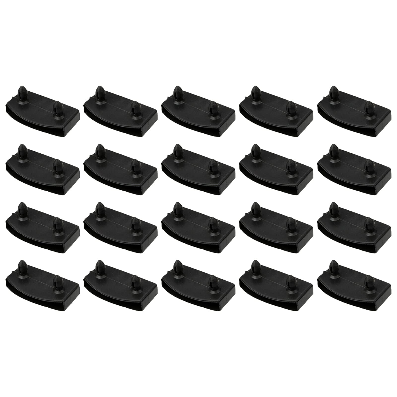 hifrom Slatted Frame Brackets Set, 20 Pieces, High Density Polyethylene, Black, for Beds up to 53 mm Wide, Single Double Beds Accessories