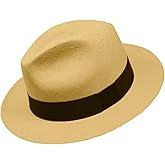 Gamboa Original Panama Hat for Men and Women Fedora Straw Summer Beach Sun Hat Protection UV UPF50+