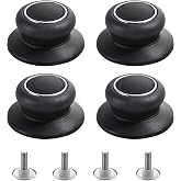 4 Pcs Universal Pot Lid Knobs,Pot Lid Handle Replacement,Pot Cover Knobs | Heat Resistant and Prevent Static Electricity,Easy installation Kitchen Cookware Replacement Pan Lid Holding Handles (Black)
