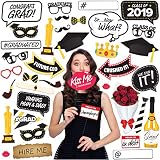 Joyousa Graduation Photo Booth Props Party Supplies 2019-38pcs Set - Class Decorations Party Favors Decor