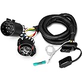 OPT7 Easy Connect USCAR 7 Pin to 4 Pin Harness w/Reverse Wire | [PLUG'N'PLAY TAILGATE LIGHT BAR ADAPTER] Fits 2007-2025 Tacoma Tundra, 2005-2014 F150 Ram Silverado Sierra