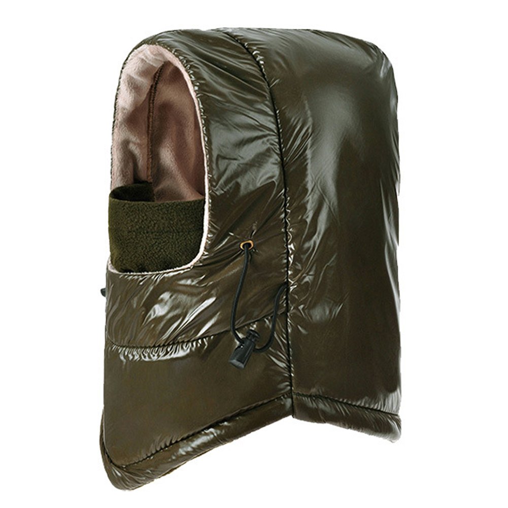 Aiyuda Windproof Ski Mask Fleece Balaclava Winter Neck Warmer Full Face Motorcycle Hood Hats for Men and Women Army Green