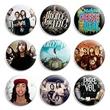 Pierce The Veil Pinback Buttons Pin Badges 1 Inch (25mm) - Pack of 9