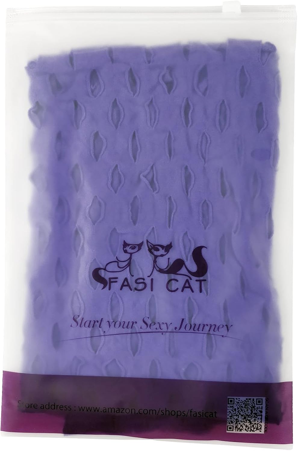 FasiCat Women's Mesh Lingerie Fishnet Babydoll Mini Dress Free Size Bodysuit Purple: Clothing