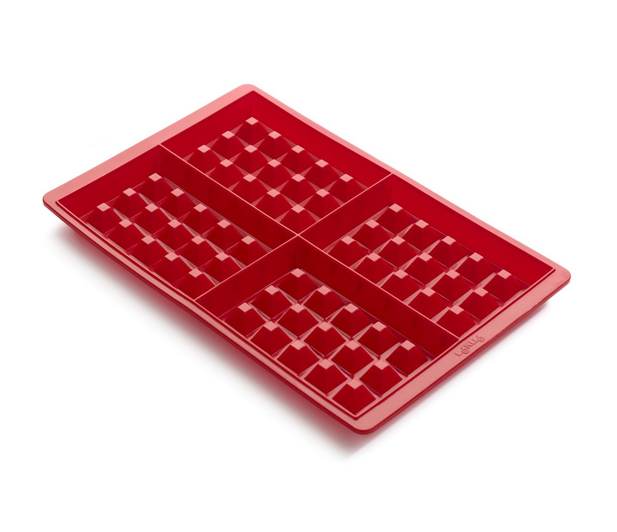 Lékué Waffle Mould, Set of 2, Red,0215000R01M017