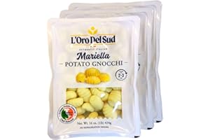 L’Oro Del Sud Mariella Potato Gnocchi – Authentic Italian Pasta Dumplings (Pasta di Patate) – 3 Pack, 1 lb Each (3 lbs Total) – Shelf Stable, Imported from Italy, Cooks in 2–3 Minutes