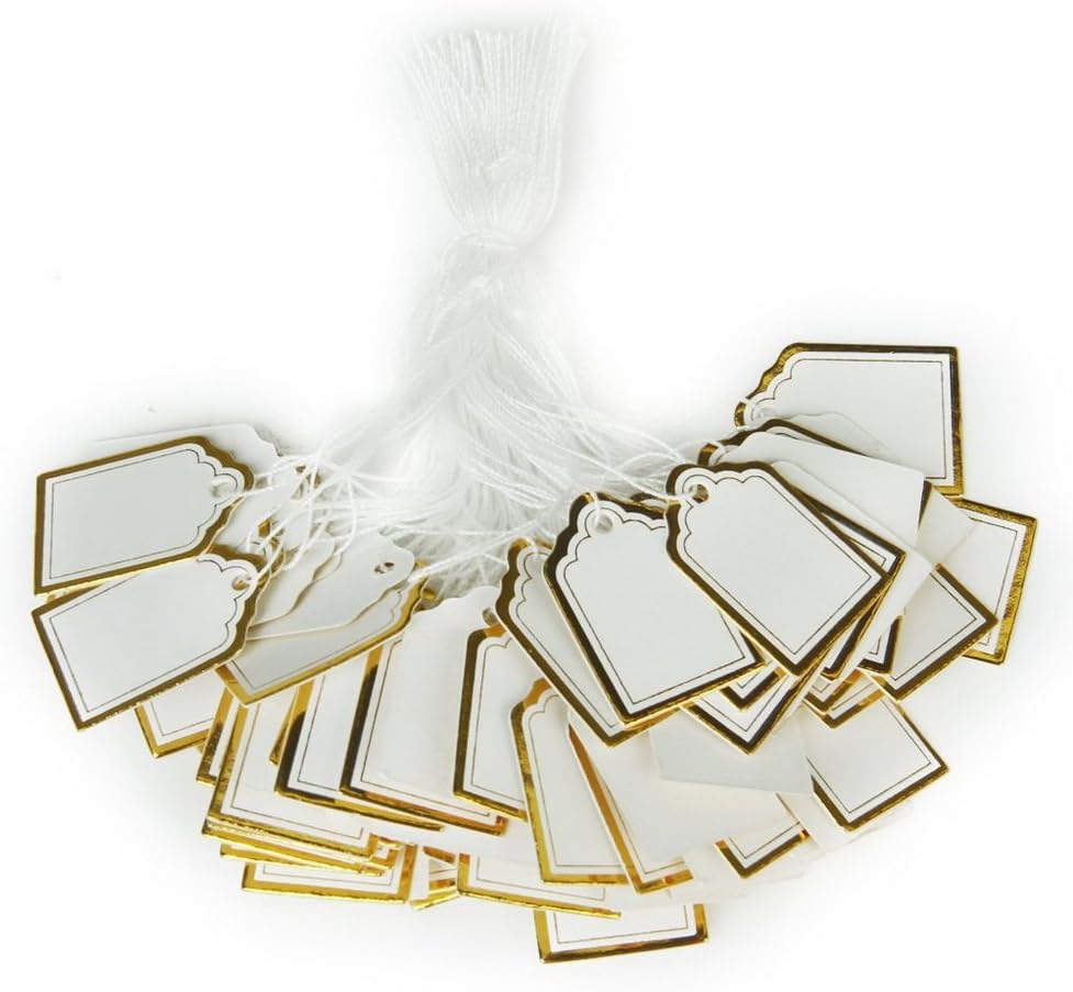 500pcs Rectangular Label Tie String Strung Jewelry Watch Display Price Tags