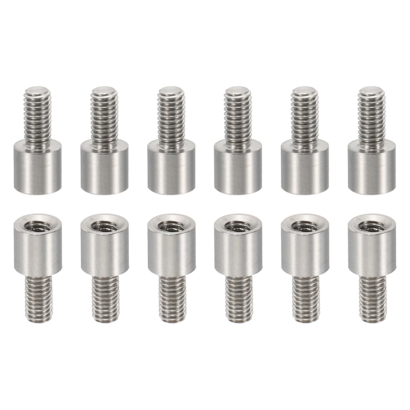 PATIKIL 24pcs M3 Standoffs, M3 5+6mm Spacer Standoffs Steel Threaded Standoffs Screws Kit 3mm ID 5mm OD Metric Male Female Thread Adapters for Circuit Board PCB RC Drones Motherboard