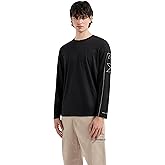 Armani Exchange Mens Long Sleeve Tee with Embroidered Ax Logo Down The Arm Regular Fit Pima Cotton