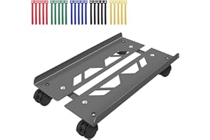 Seloom PC Stand Computer Tower Stand, Adjustable Mobile CPU Stand, Heavy-Duty PC Tower Stand with Rolling Caster Wheels, Steel Desktop Stand, PC Riser Fits Most PC Gaming Desk Accessories