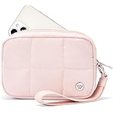WESTBRONCO Puffer Wristlet Wallets for Women RFID Nylon Wallet with Zipper Quilted Purse for Travel Credit Card Holder Phone