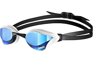 ARENA Unisex Cobra Core Swipe Anti-Fog Racing Swim Goggles for Men and Women Polycarbonate Mirror/Non-Mirror Lens
