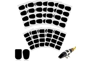 DSLSQD 80 Pieces Mouthpiece Cushions, Saxophone and Clarinet Mouthpiece Cushion Alto/Tenor Food-Grade Sax Mouthpiece Patches Pads Cushions for Beginners Musicians (0.5mm)