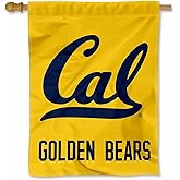 Cal Berkeley Golden Bears Gold Wordmark Double Sided House Banner Flag
