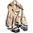 Fashion Scarves 100% Satin Silk Scarf Long Lightweight Sunscreen Shawls Wraps for Women Hair Scarves