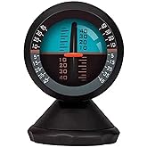 Timloon Car Inclinometer Level Tilt Gauge Indicator Gradient Balancer Tool for Off-Road Vehicle and self-Driving Travelling Supplies