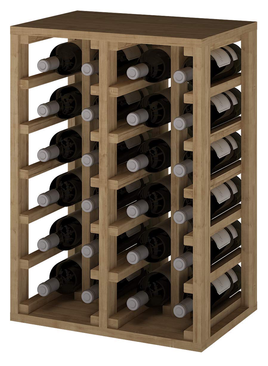 Expovinalia Wine Rack for 24 bottles, Wood, light oak, 66 x 46 x 32 cm