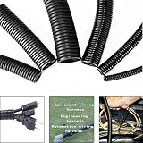 SKYPRO Split Loom Tubing 10mm Inner Black Corrugated 3m view 7
