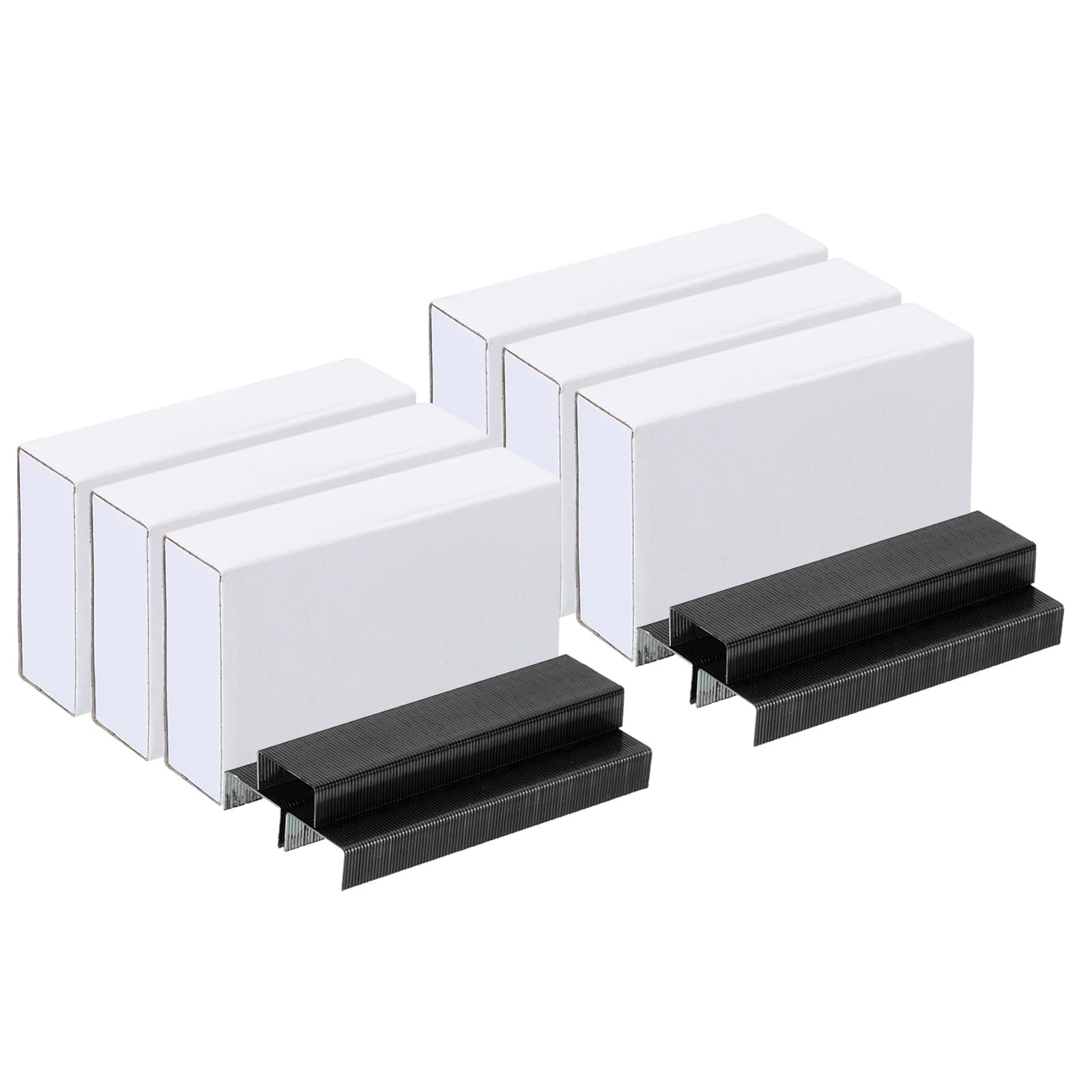 PATIKIL Staples, 6 Pack(1000Pcs Each) 26/6 Standard 1/4 Inch Length, Black, Jam Free for Home Office Supplies