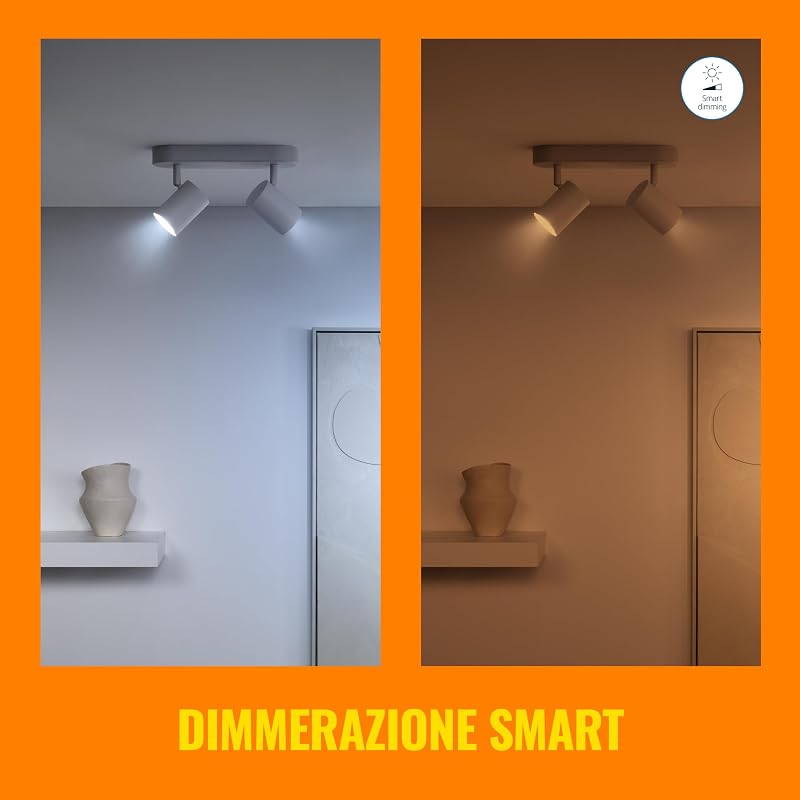 GU10 Smart LED Glass Bulb - Sostituzione GU10 da 50W, sfumature di bianco, Wi-Fi/Bluetooth, controllo vocale/App, funziona con Google Home, Alexa e HomeKit, 2 lampadine