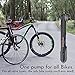 BeSpoke Cycling Gear Mini Bike Pump & Puncture Repair Kit - Dual Nozzle fits All Valve Types - Compact & Lightweight - attaches Easily to Bike Frame - Pumps All Bicycle tire Tubes (Presta & Schrader)