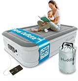 Huddle Never Deflate Luxury Single Air Bed with Built-in Pump Nightlight USB