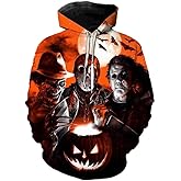 CHLOBLOM Horror Movie Cosplay Hoodie Scary Costume Novelty Jacket Sweatshirt