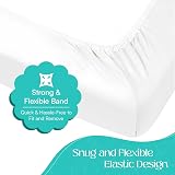Sasma Home 2 Cot Fitted Sheets 120x60cm 100% Cotton Baby Bedding White view 4