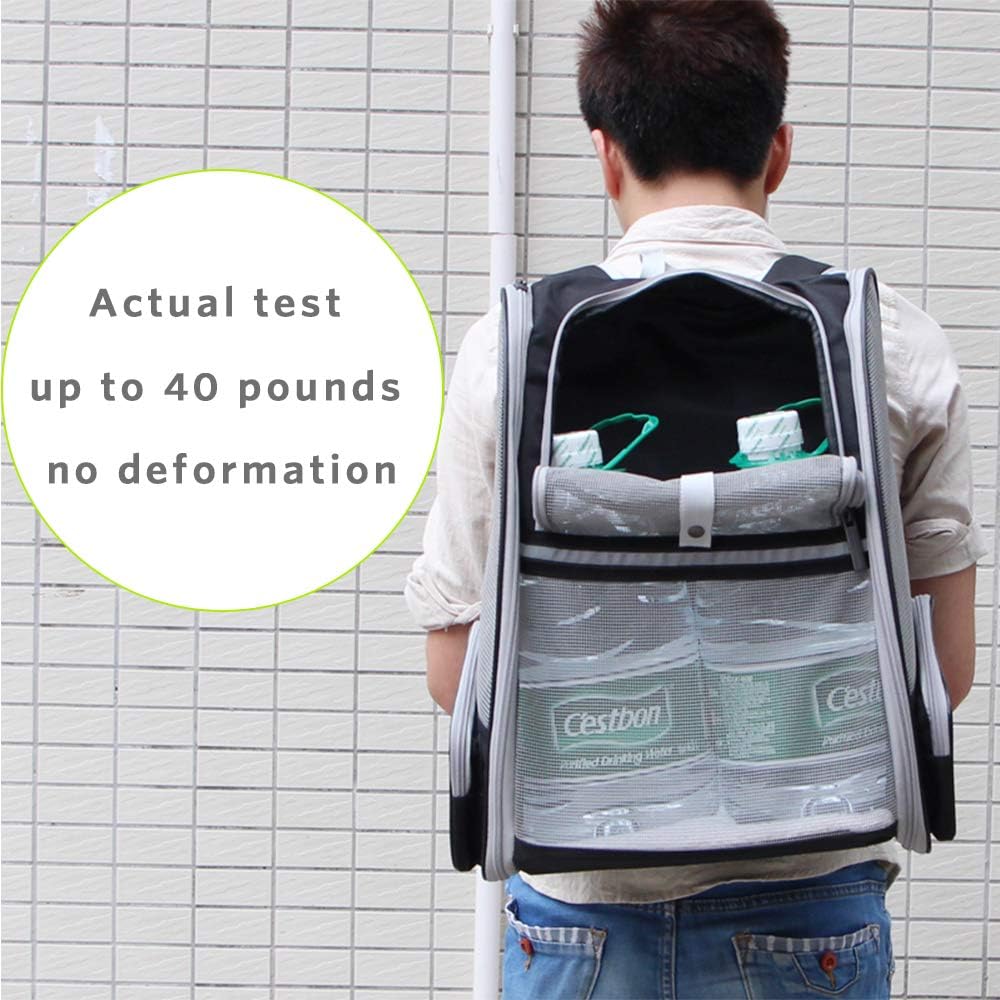 Texsens Innovative Traveler Bubble Backpack Pet Carriers for Cats and Dogs (Grey) : Pet Supplies