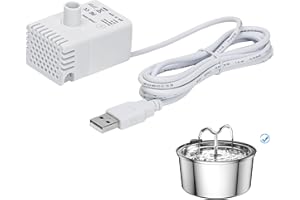 DOOOB Stainless Steel Cat Fountain Pump Replacement, Quiet Cat Water Pump for DOOOB Stainless Steel Cat Water Fountain, 0.9W Energy Consumption, Easy to Clean & Maintain