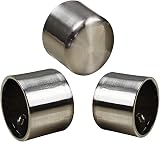 Jcassan 2 Pcs Curtain Rod Covers Ends Finials Stainless Steel Color view 3