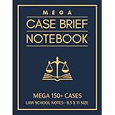 Case Brief Notebook: Mega 150+ Templates for Case Brief Notetaking for Law School Students with additional Planner, To Do Lists & more