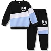 Voxikodex Size 3-12 Years Toddler Boys Clothes 2 Piece Long Sleeve Sweatshirt & Pants Casual Kids Boy Fall Winter Outfits Set